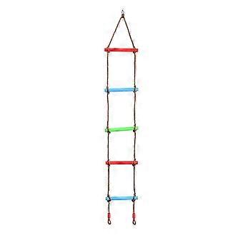1.8m Five-Rung Plastic Rope Climbing Ladder for Kids Indoor Outdoor Swing Set Play