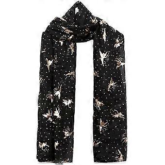 New Ladies Womens Glitter Foil Sparkle Print Scarf Scarves szshsy02