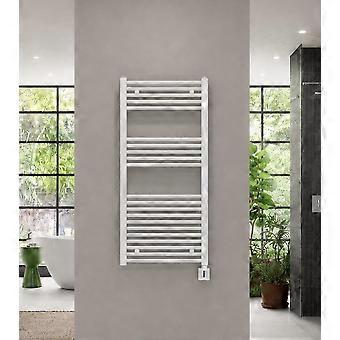Elektrische Badkamerradiator 1175x600 mm - 600 Watt Vermogen - Wit Gebogen Design