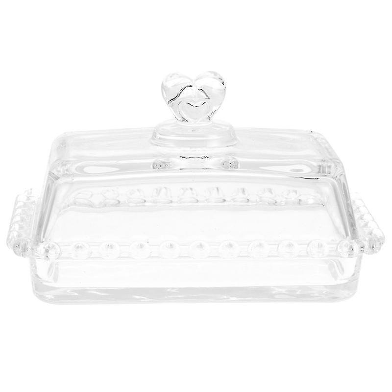 17X10.5cm Transparent Color Serving Trays Transparent Butter Box Glass Storage Tray Multi-functional