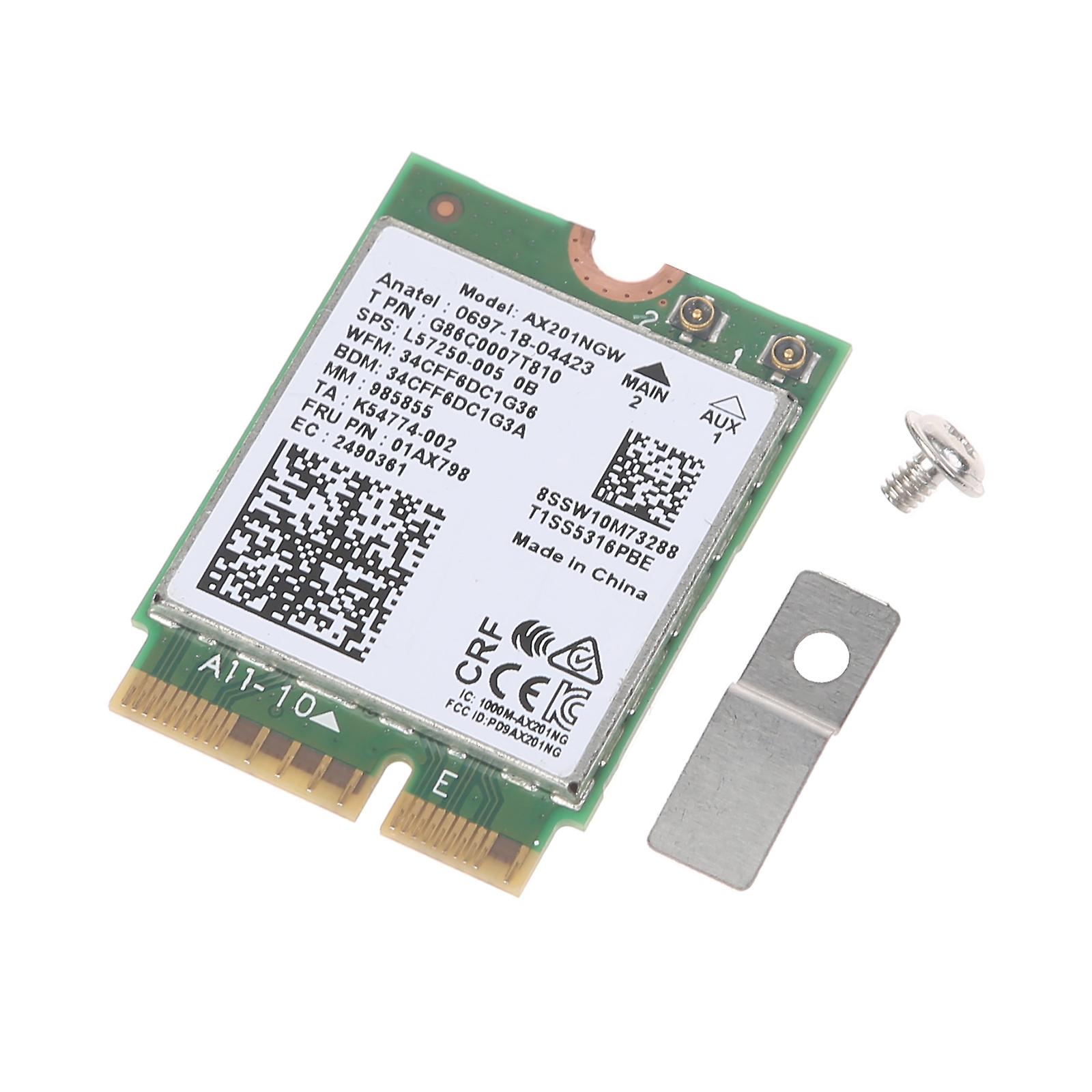 محول الشبكة AX201NGW BT5.0 5 جيجا هرتز 2.4 جيجا هرتز (160 ميجا هرتز) لنظام التشغيل Windows 10 بطاقة WiFi