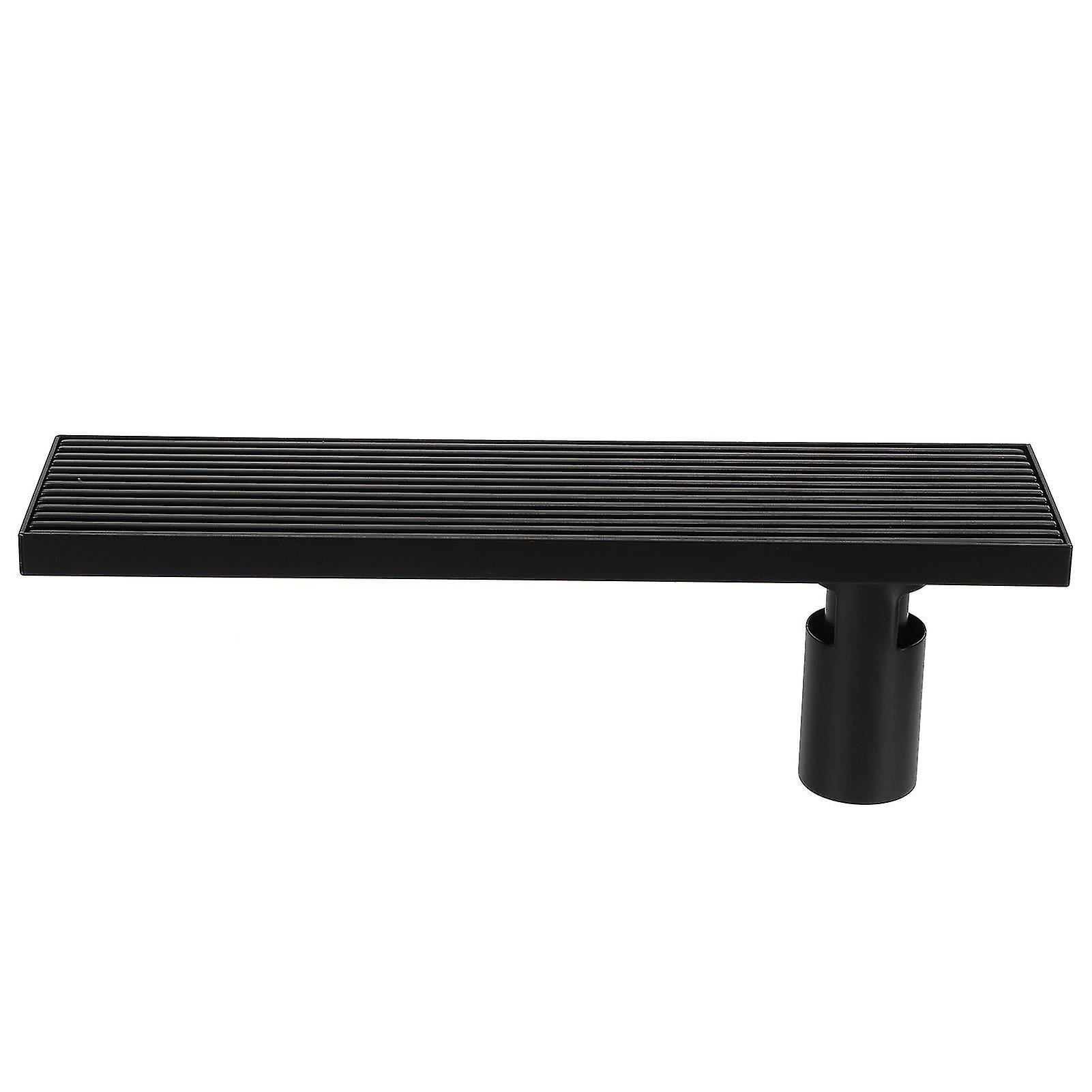 Bodenablauf 304 Edelstahl Badezimmer Linearer Duschablauf mit Deckel mattschwarz 30cm