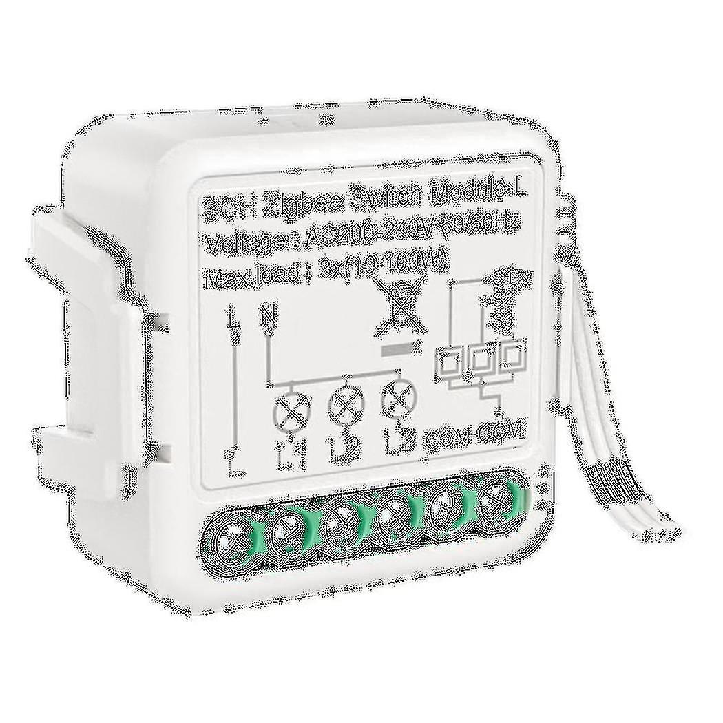 Tuya Zigbee Light Switch Module No Neutral Wire, 2 Way Control DIY Smart Breaker funciona con Google