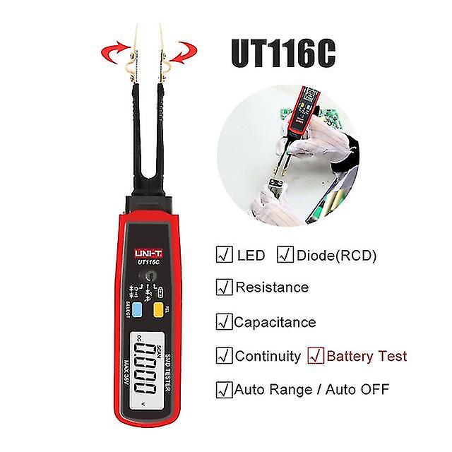 Multimeter Ut116a Ut116c Auto Range Resistance Kapacitansdiod (rcd) Led Zener Dcv Kontinuitet Batteri Tester Meter