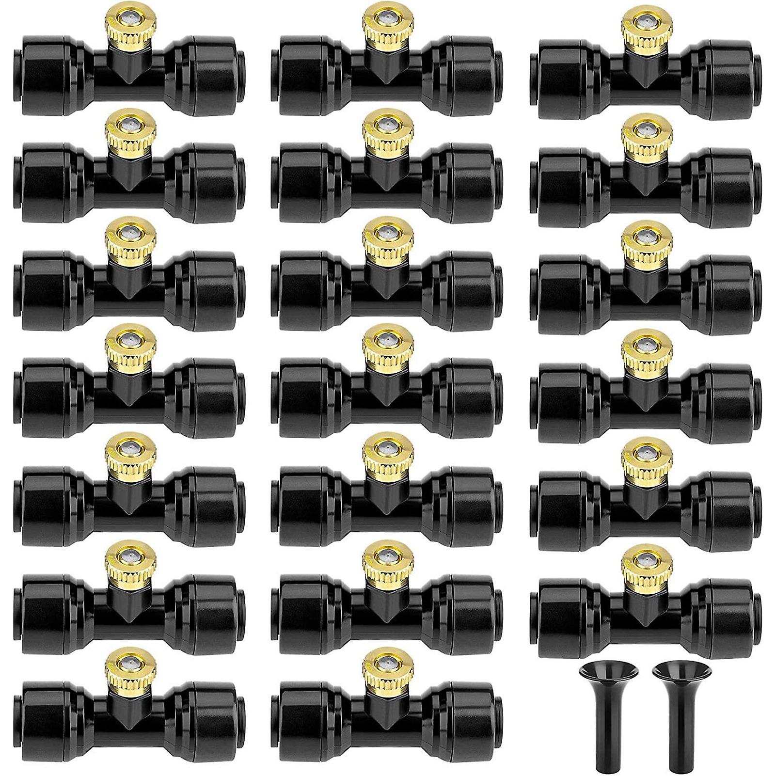 20 Pcs Misting System Nozzles Set Leakproof O-ring Clogged Mist Nozzles For Garden Patio Misting System