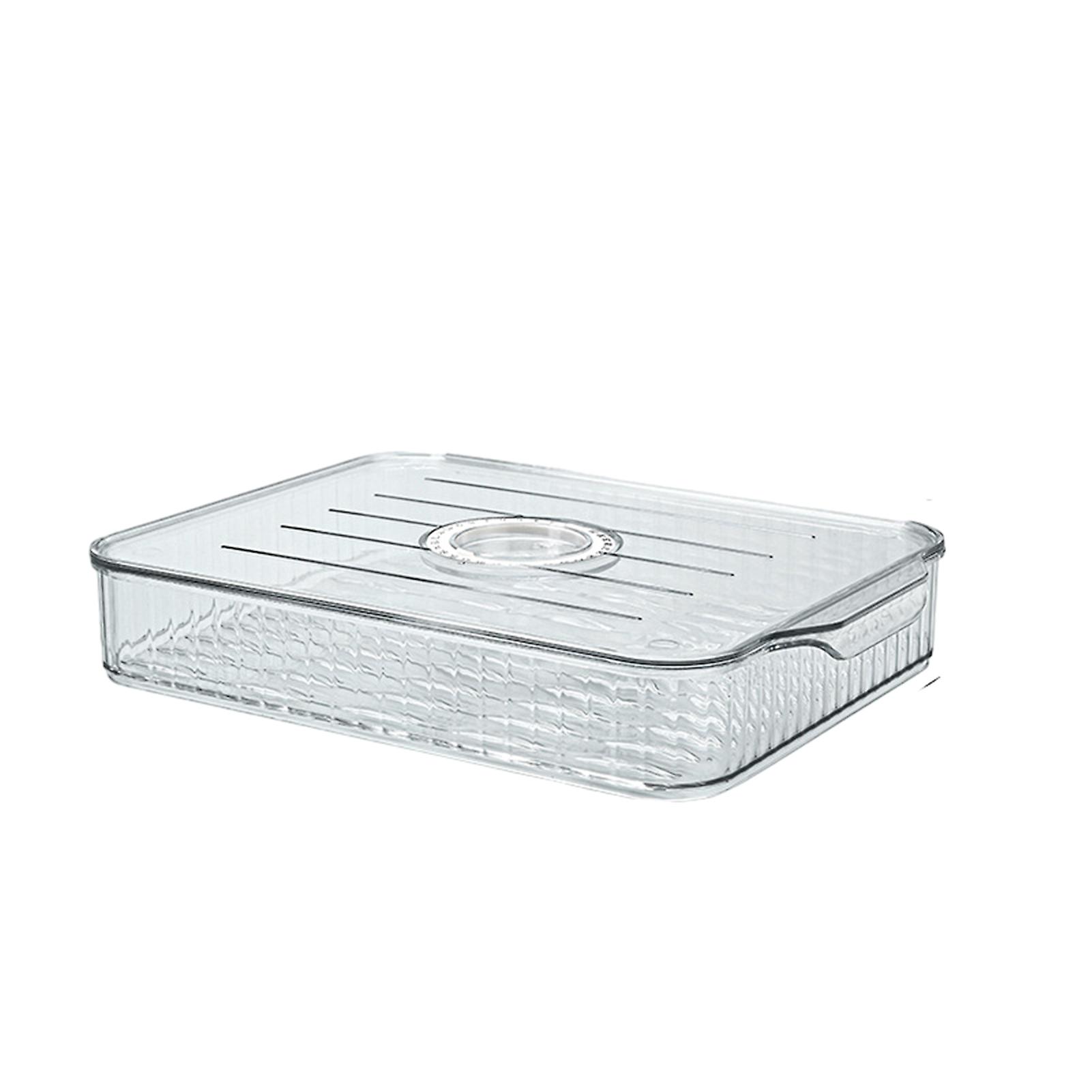 Household Timing Dumpling Box Thicked Anti-slip Refrigerator Food Tray for Food Preservation