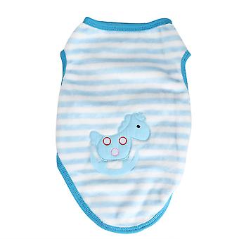 ademende warme huisdier hond kat winter trui jas jas vest kleding (XS blauwe cockhorse)