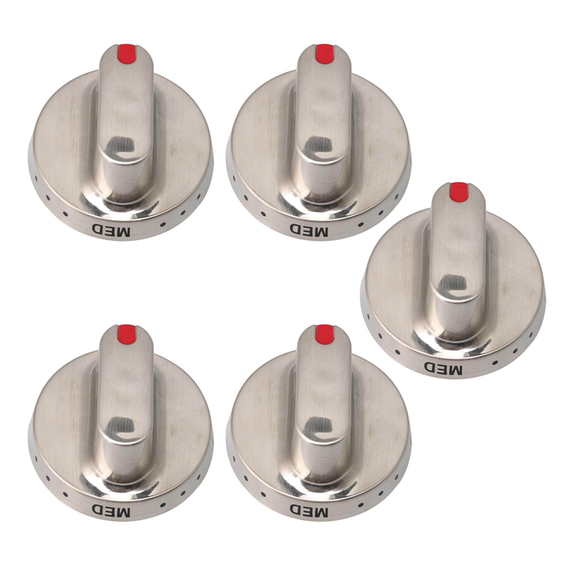 5PCS 18mm Thickness Stainless Steel DG64-00347A Oven Knobs Replacement