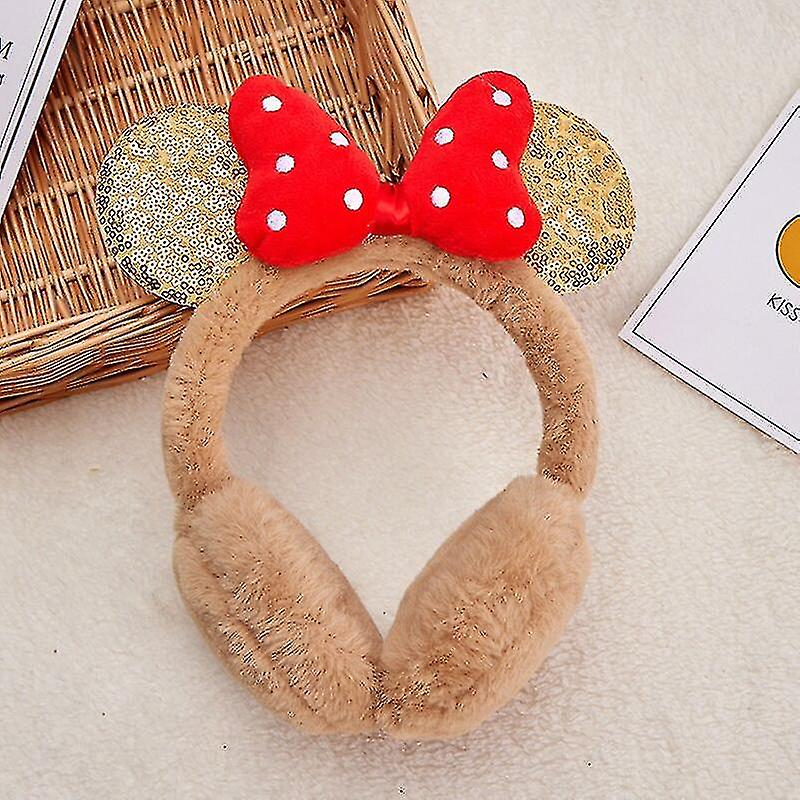 Hot Cute Bowknot Plush Earmuffs Retractable Outdoor Warm Kids Ear Warmers Cute Girls Earbags