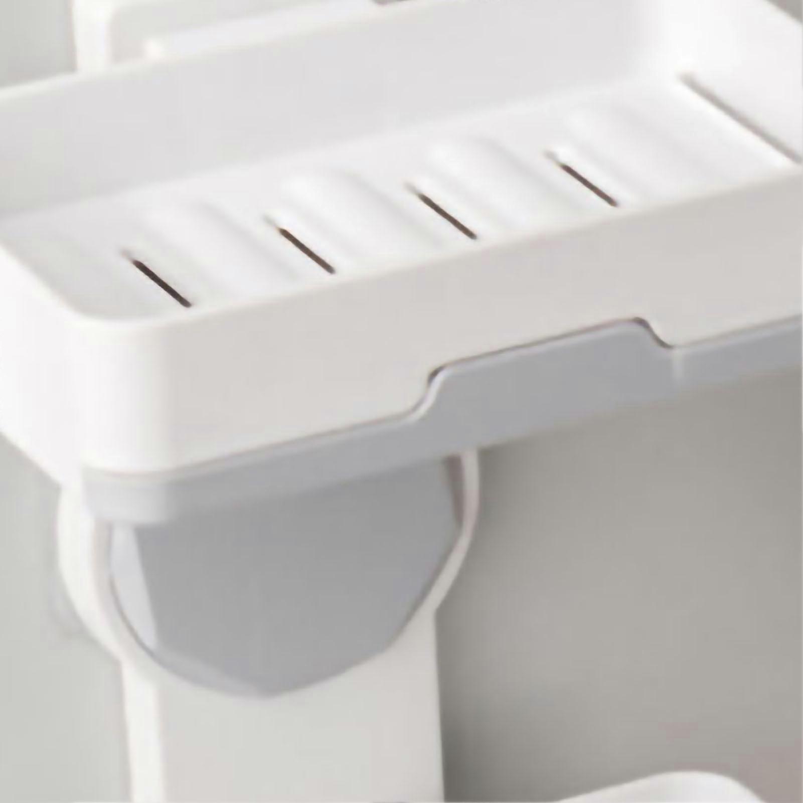 Soap Box Draining Case Holder Rack 2 Layers Light Gray 4.27oz