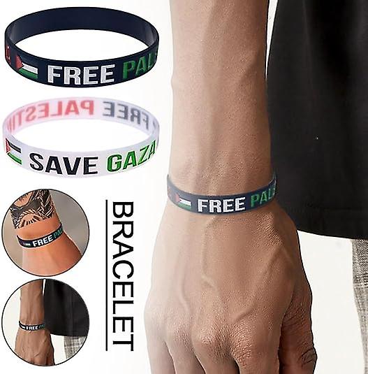 パレスチナの旗のブレスレット、シリコーンフリーのパレスチナのリストバンドは、男性のためのガザのリストバンドを保存し、50%のオファー