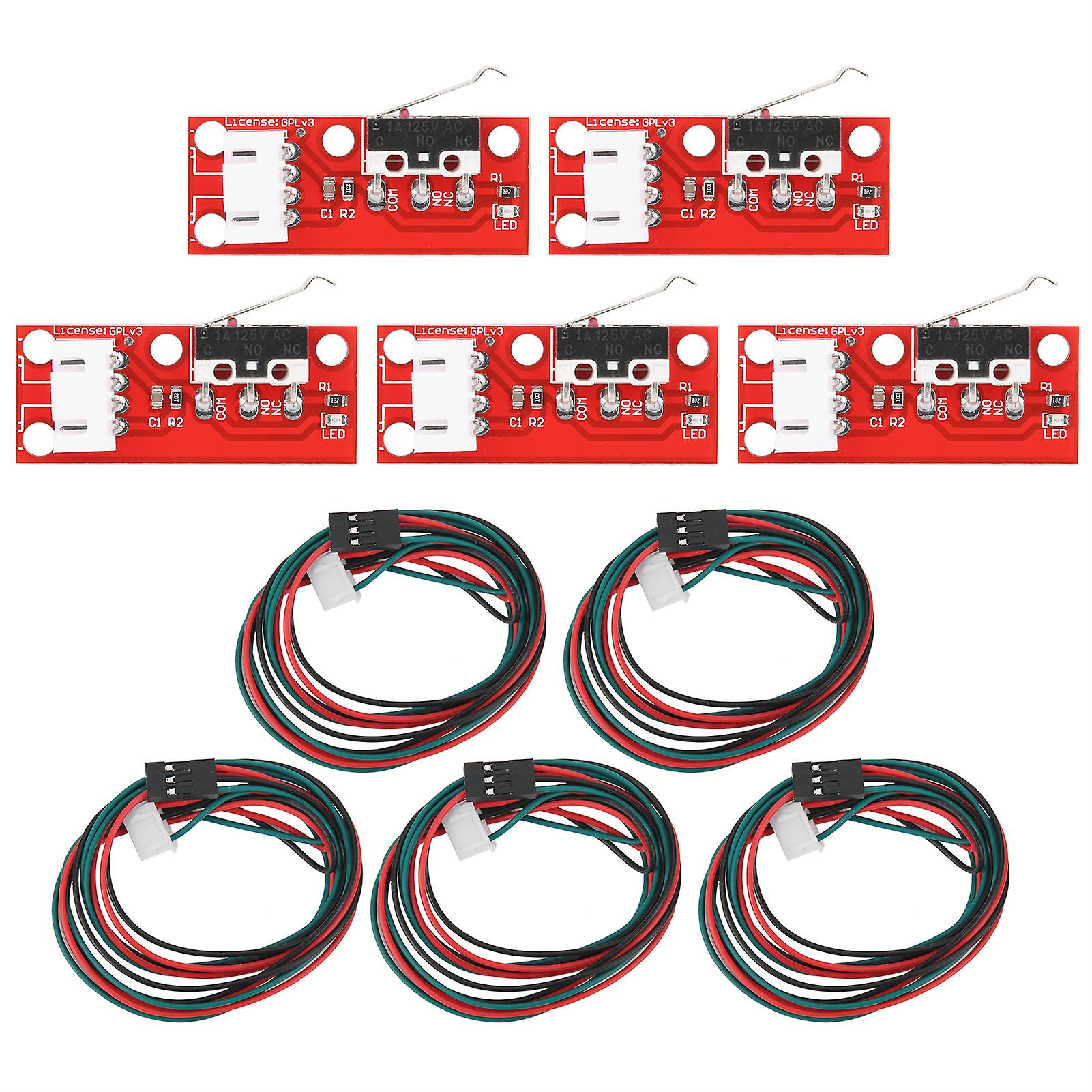 Rankomu 3D Printer Accessories Mechanical Limit Switch with 3-Pin 70cm Cable for Endstop 3D Printer, Red