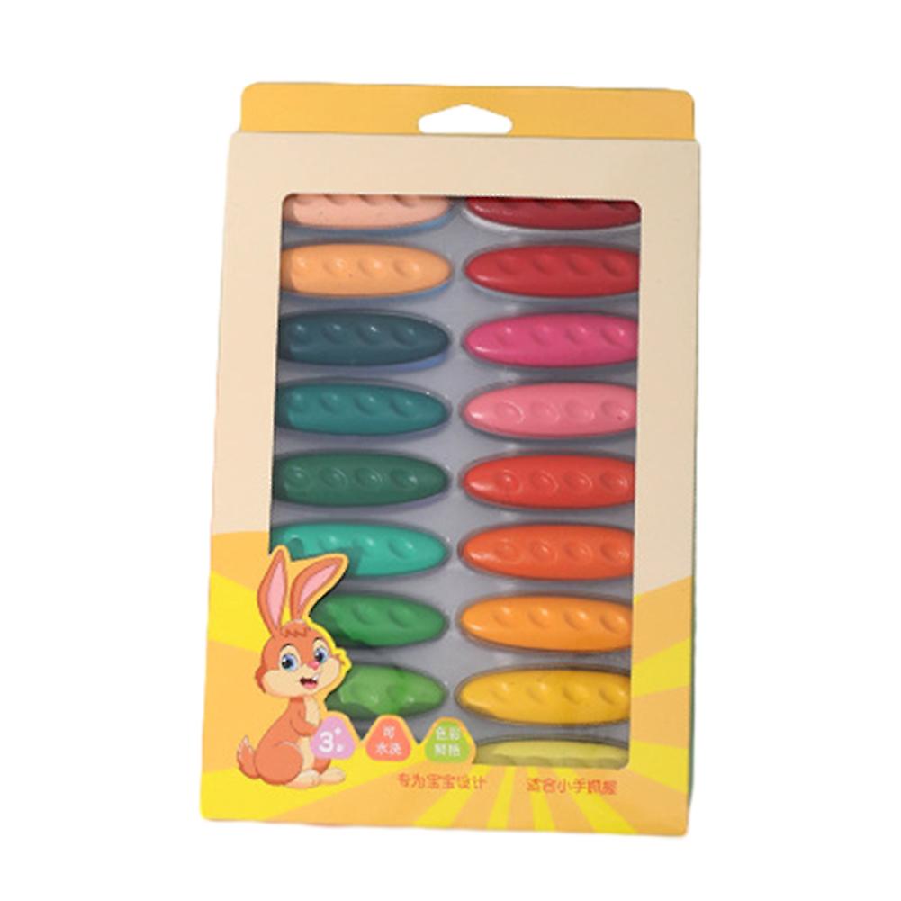 Plastic Peanut-Shaped Crayons Set for Children Art Learning Stationery Crayons for Boys Girls