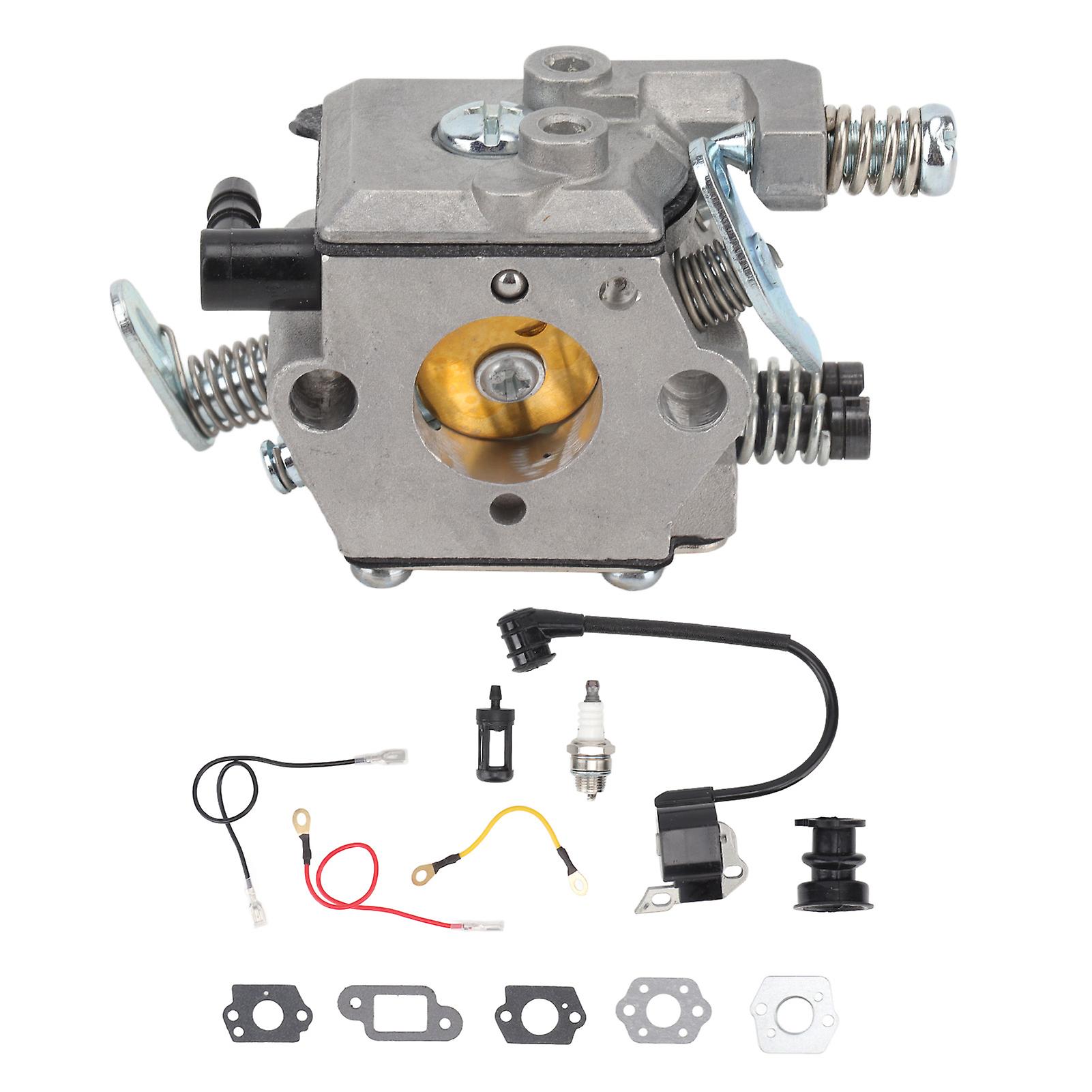 Chainsaw Carburetor Kit,Carburetor Set with Ignition Coil Fuel Filter Sparking Plug Connecting Wire Washer for MS250 MS230 MS210 023 021
