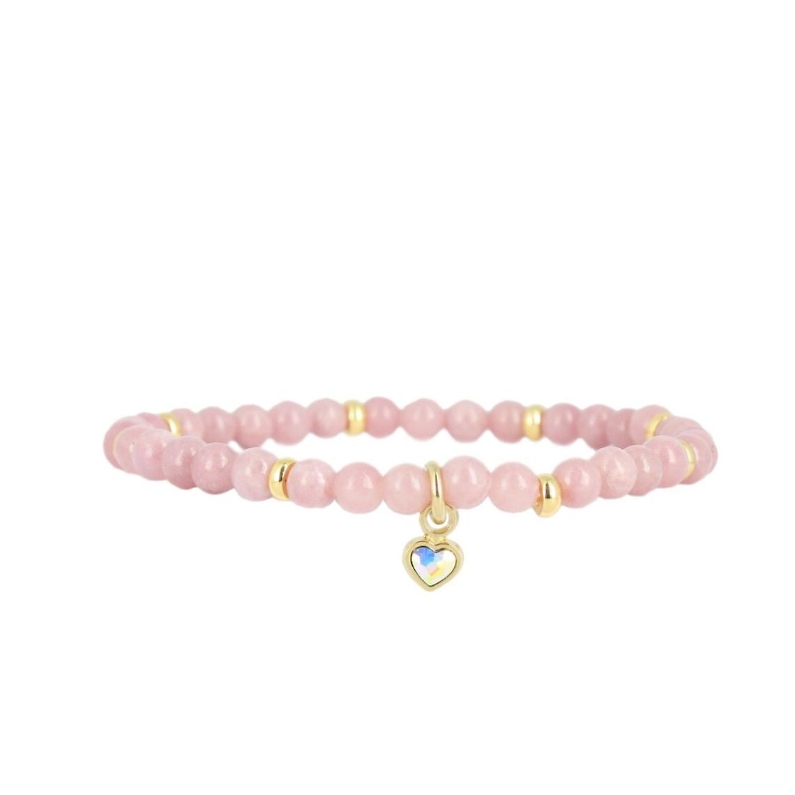Les Interchangeable pulsera A59895 - Perla Corazón Beige Rosa Mujer