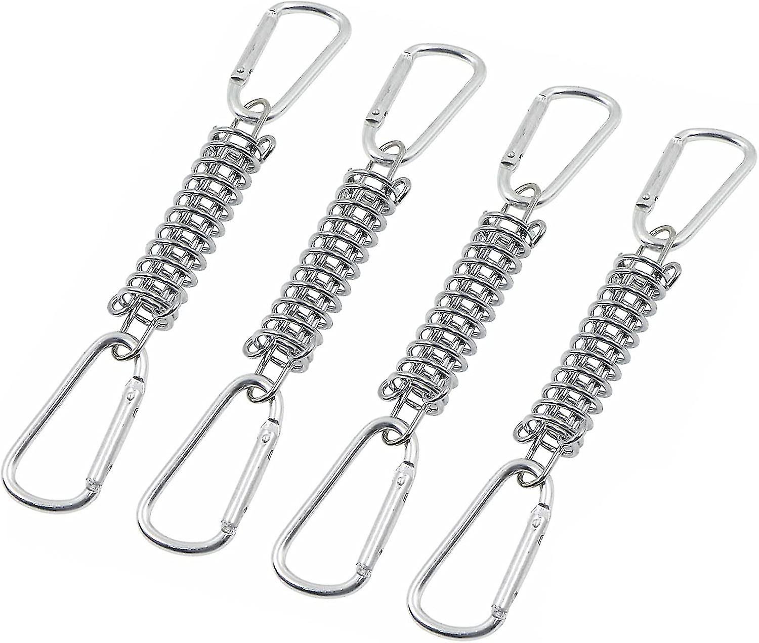 4pcs Awning Attachment Set Tension Spring, Alloy Spring Awning Spring Buckle, Heavy Duty Sun Shade Sail Fixing Kit-hy