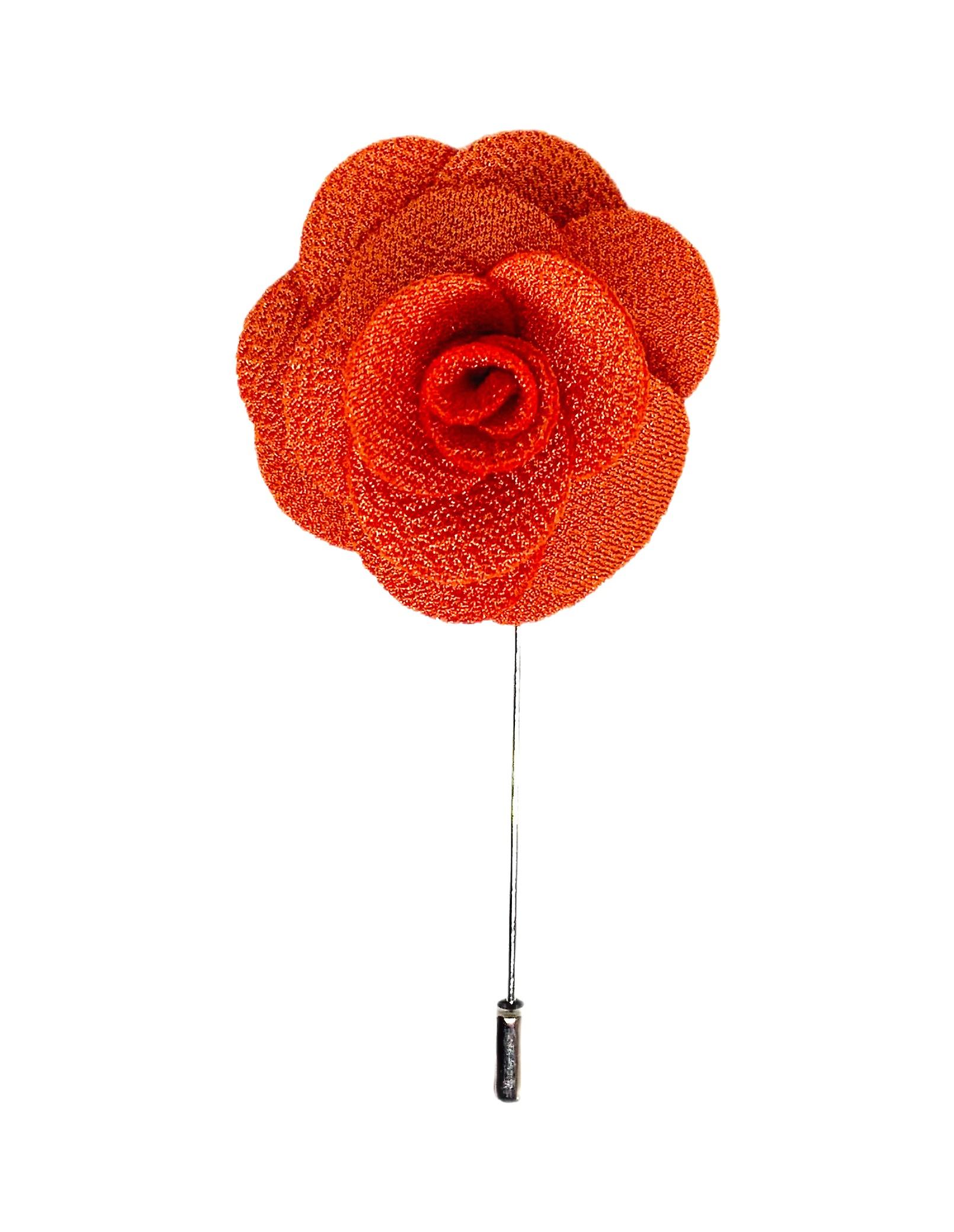 Orange Flower/Rose Lapel Pin