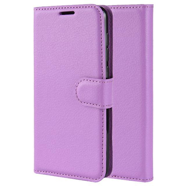 Nokia 8 Shockproof Wallet Folio Leather Case - Purple