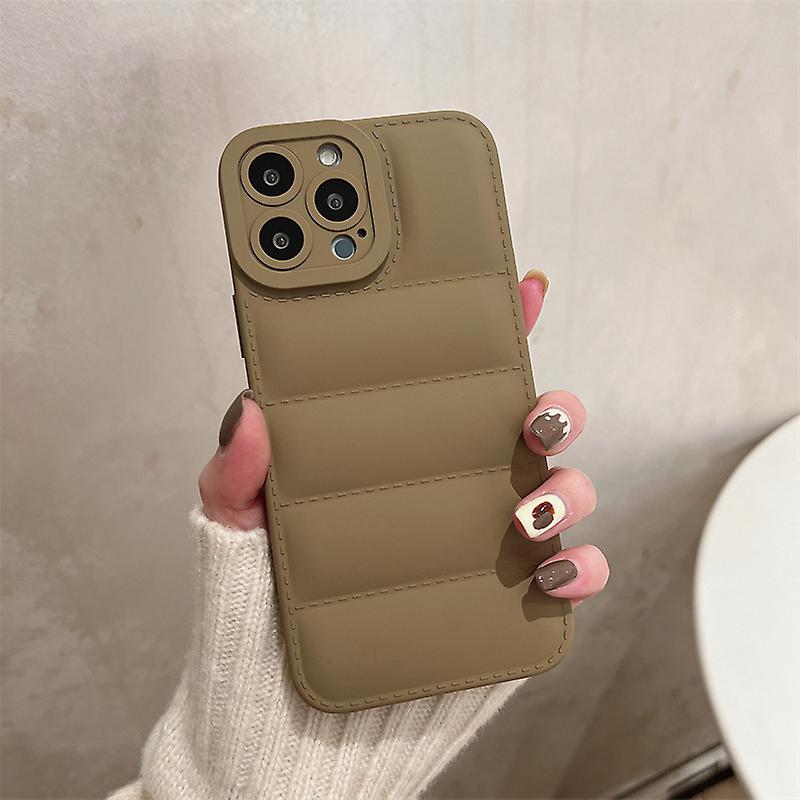 Puffer Down Jacket TPU Phone Case For iPhone 14 13 12 11 Pro Max XS XR 7 8 Cover