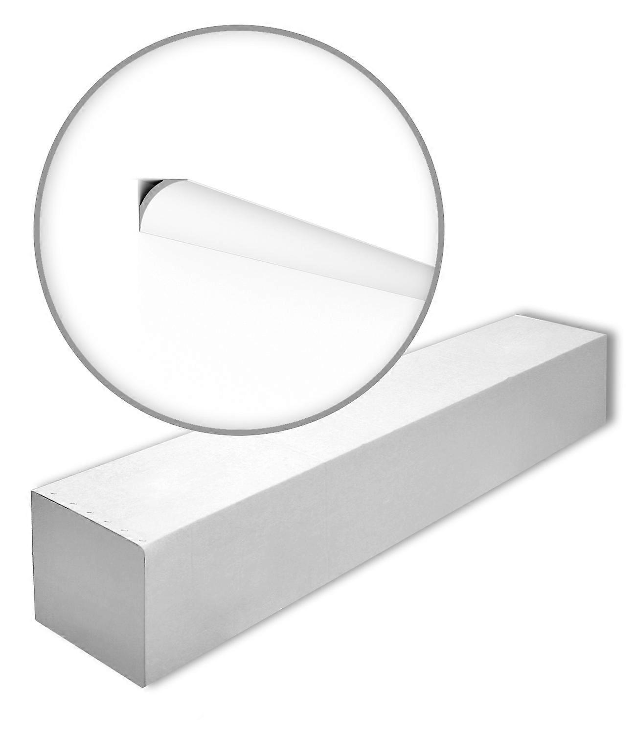 NMC 110 x Cornice moulding NE1 PURE-box 220 meter NOMASTYL Extruded polystyrene (LDPS) 200 cm white not primed