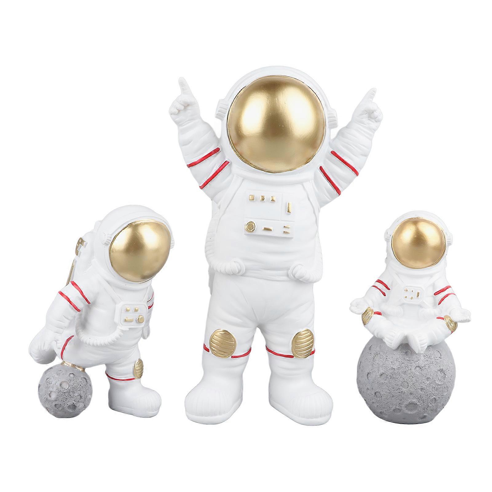 Astronauta Figurina Resina Decorativa Carino Mini Spaceman Statua Ornamento per Porta TV Desktop Camera Dei Bambini