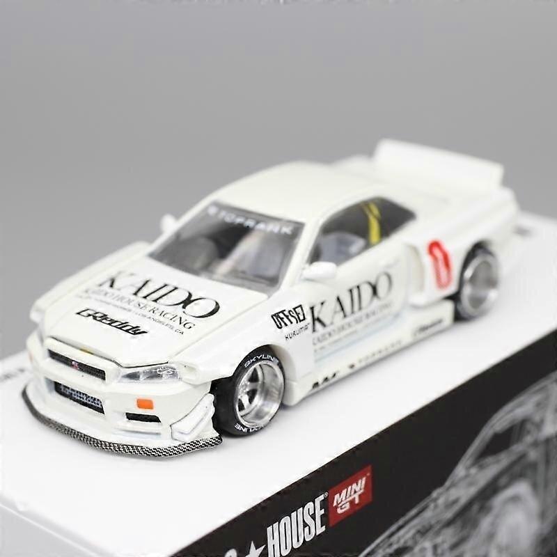 Mini GT 1:64 room sports car Kaido House model Skyline R34