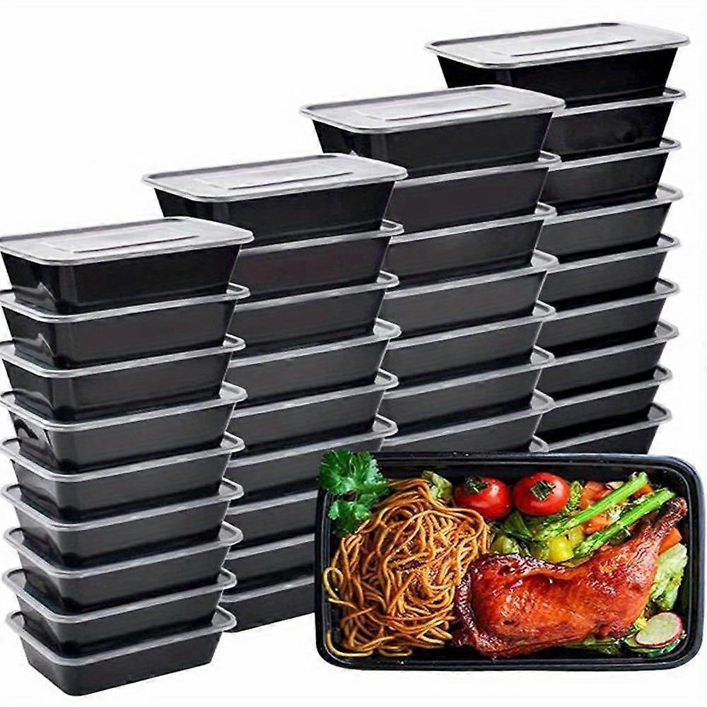 10/30/50pcs, Meal Container, 26oz Microwavable Reusable Food Container with Food Prep Lid, Disposable Lunch Box, BPA Free Plastic Food Container - Sta