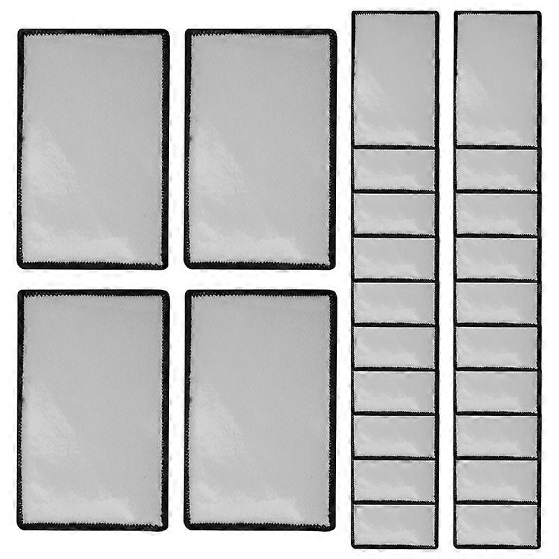 24 Pcs Sublimation Patch Blanks Fabric Iron-on Patchs Sublimation Blanks Blank Patch Fabric Repair Patch