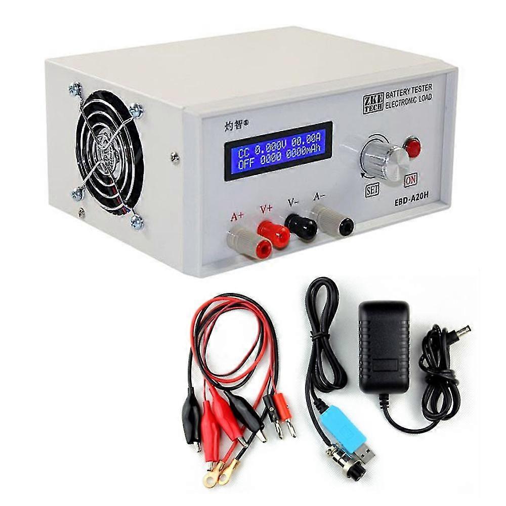 Battery Capacity Tester Electronic Load Power Tester Battery Discharge Meter 20a 200w Detector With Eu Plug