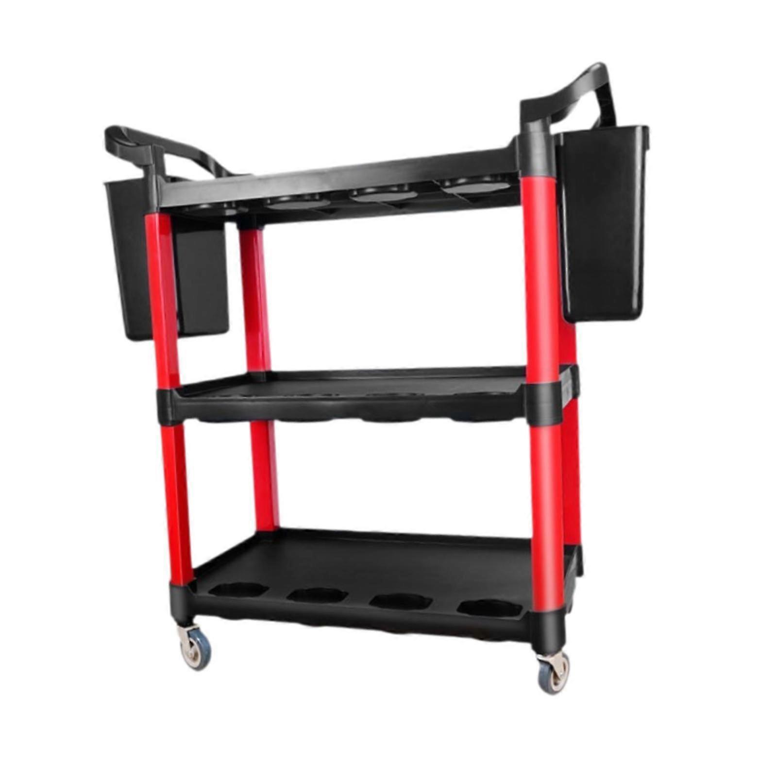 Service Utility Cart 3 Tier Rolling Cart for Restaurant Projects Garage