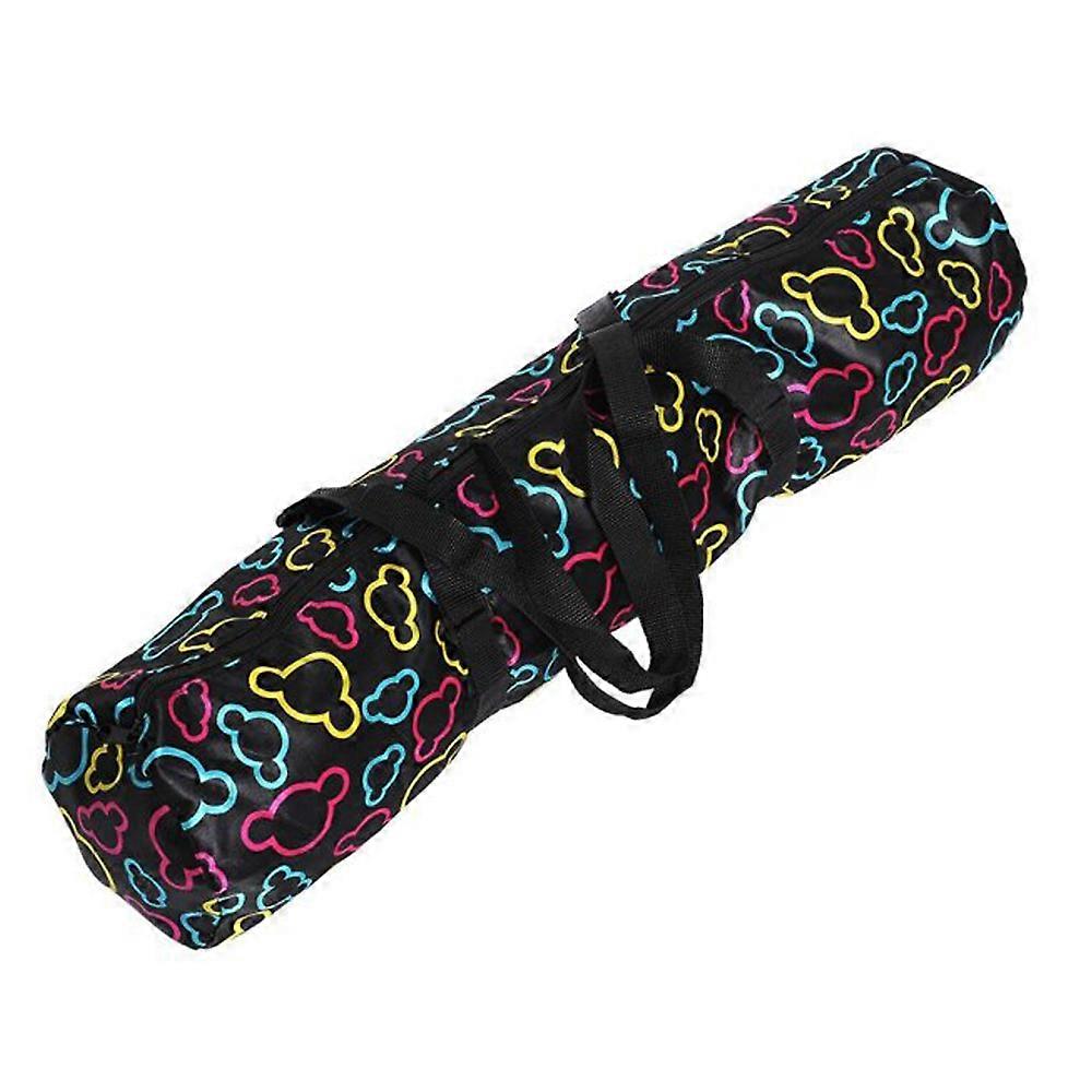 ヨガマット収納バッグ漫画の写真、バックパックヨガバッグ、耐久性、防水性、高品質、ブラック