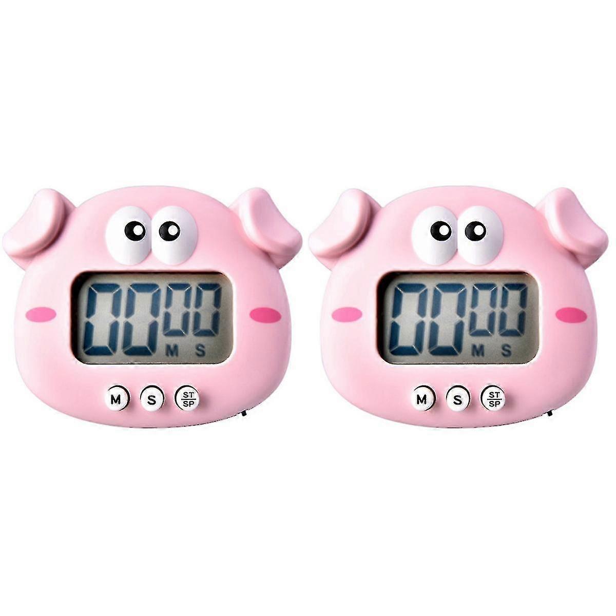2pcs Digital Magnetic Kitchen Timer Productivity Pomodoro Time Management