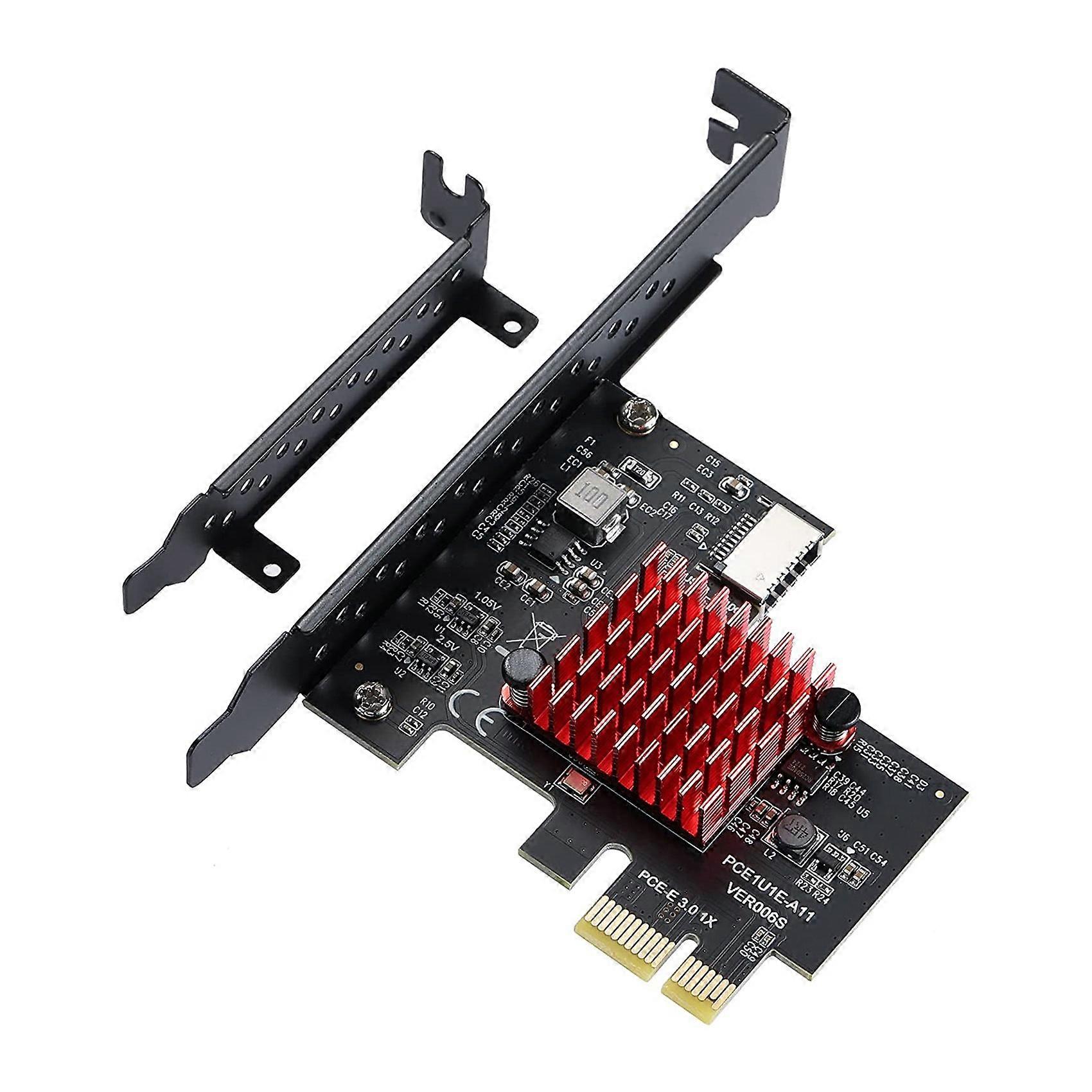 PCIE USB 3.1 GEN2 Type-E expansionskort, 10 Gbps PCI Express 3.0 1X till 20Pin frontpanel typ C Conne
