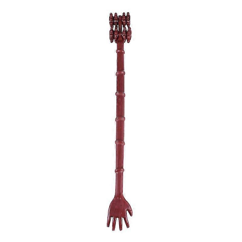 Back Scratcher Eight Rolls Back Scratching Tool Practical Claw Scratcher Wine Red