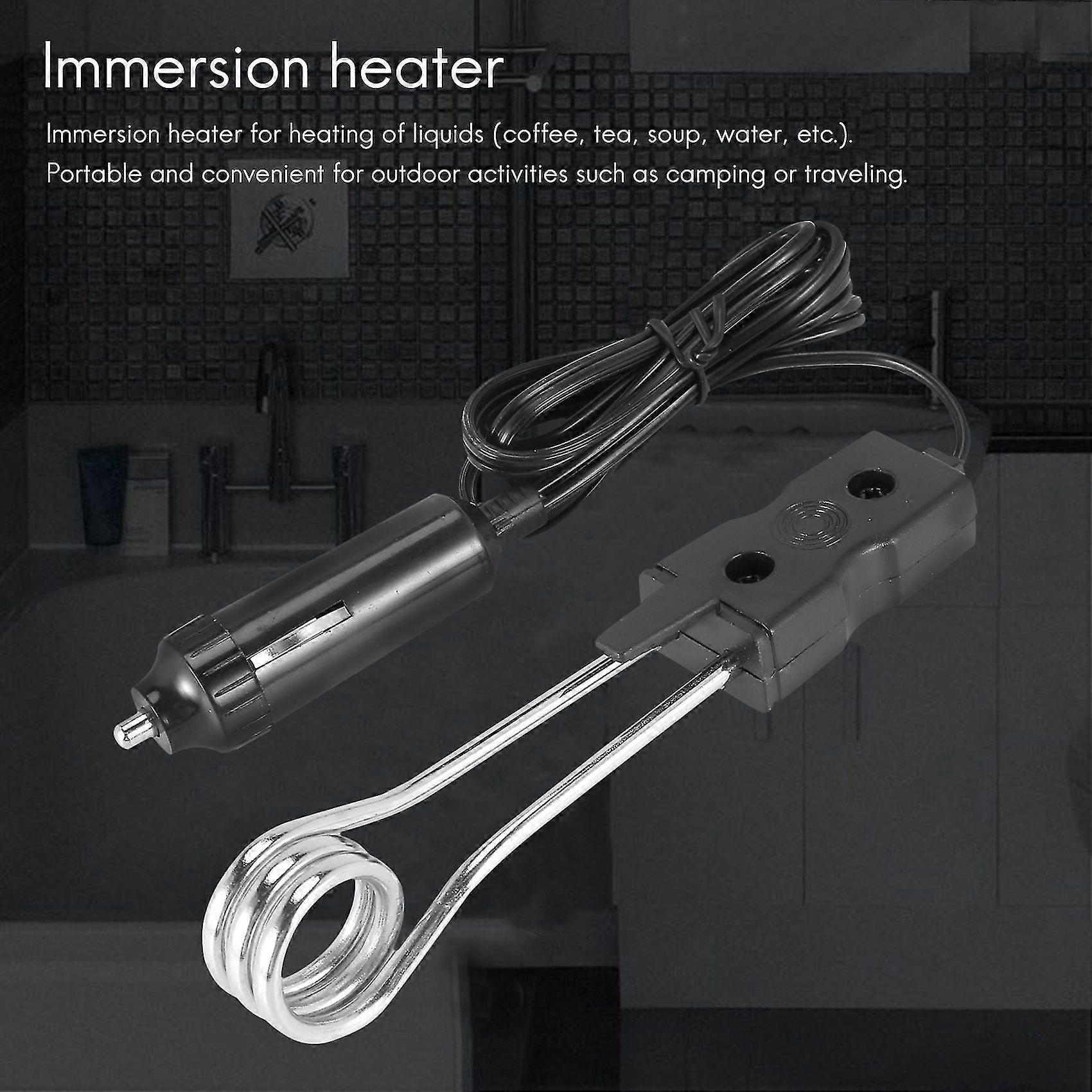 thumbnail image 2 of HeavenBird 1500W Immersion Water Heater – Portable Submersible For Dorm, Travel, Camping – Stainless Steel, Charcoal Black 2 of 5