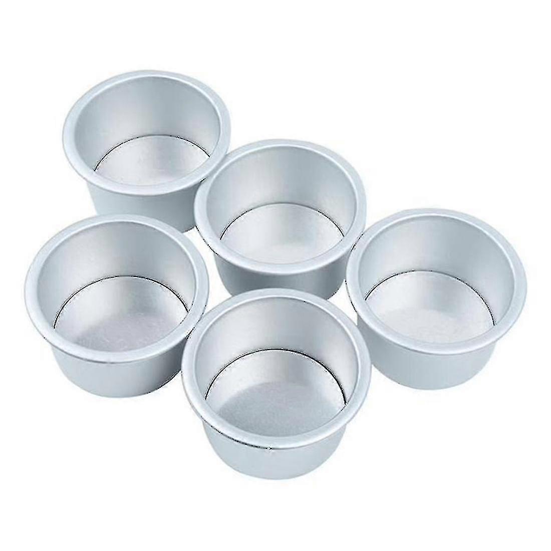 5pcs Set Mini Cake Baking Mold With Removable Bottom Helps You To Do Pudding And Small Size Cake Al-yujia