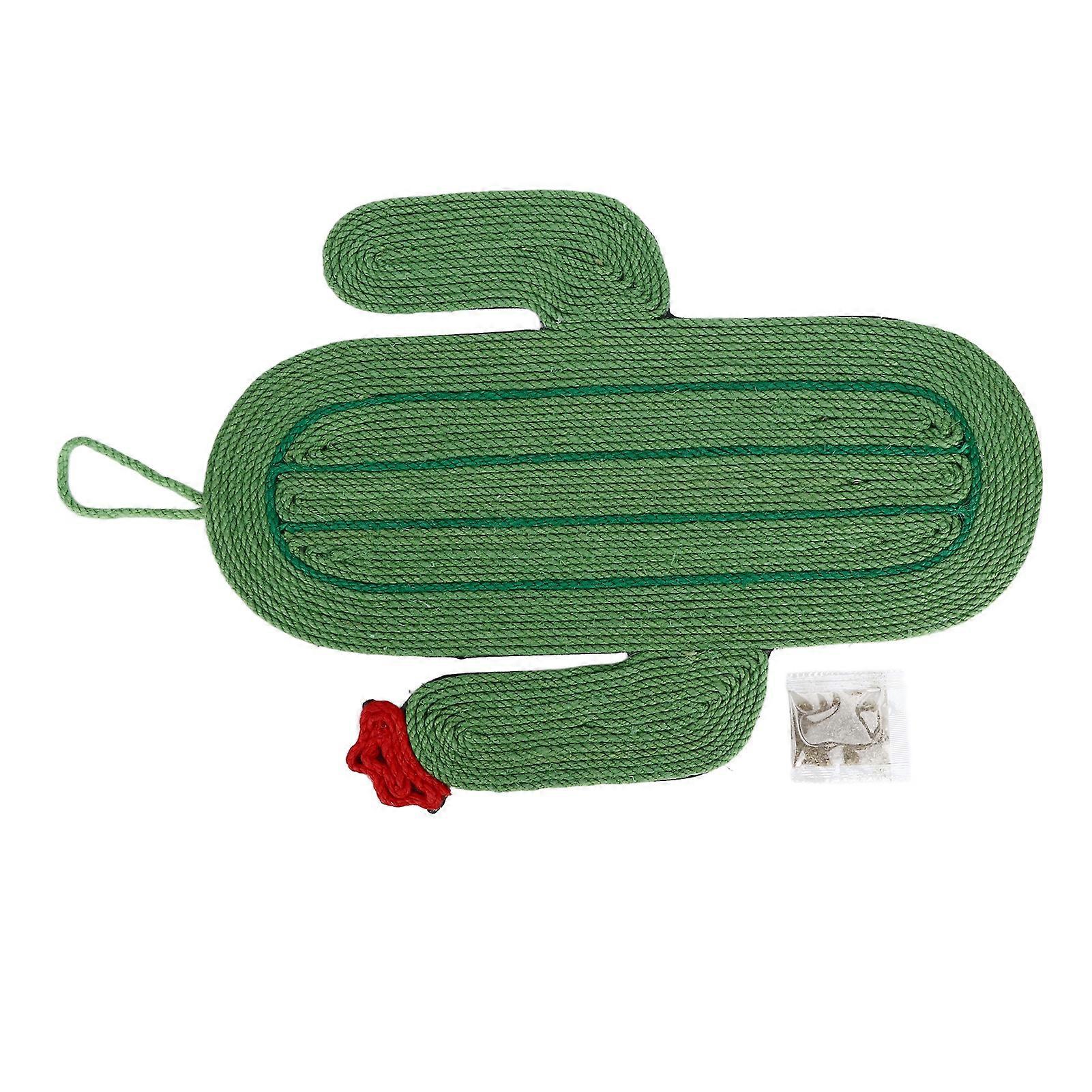 Cat Scratching Mat Cactus Shape Scratch Resistant Sisal Cat Toys Cat Scratching Board for Floor Cats