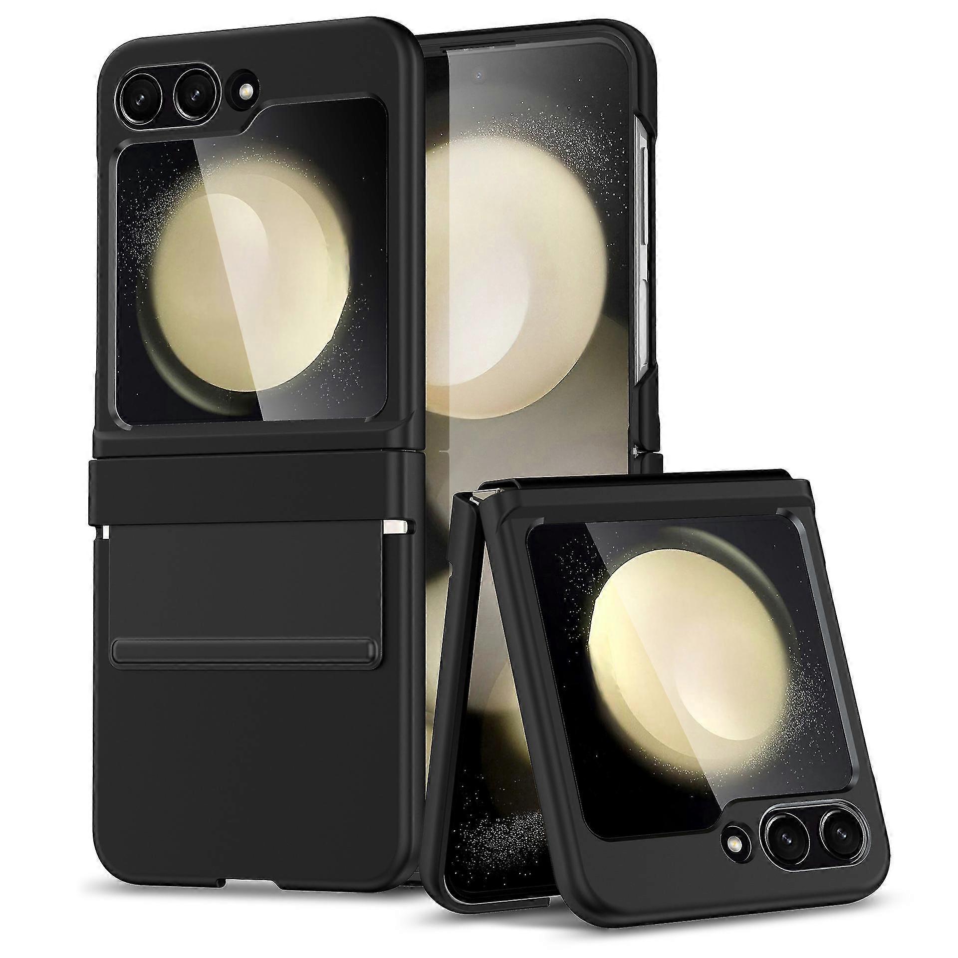 For Z Flip 6 Case with Hinge Protection, Built-in Screen Protector Slim PC Shockproof Anti-Scratches Cover for Samsung Galaxy Z Flip 6