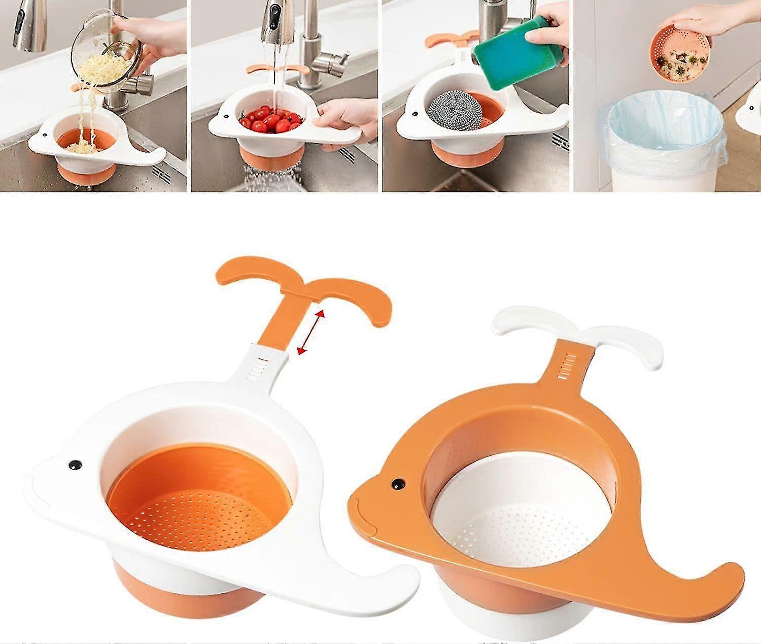 2 Stretchable Sink Drain Baskets For Most Kitchen Sinks,strainer