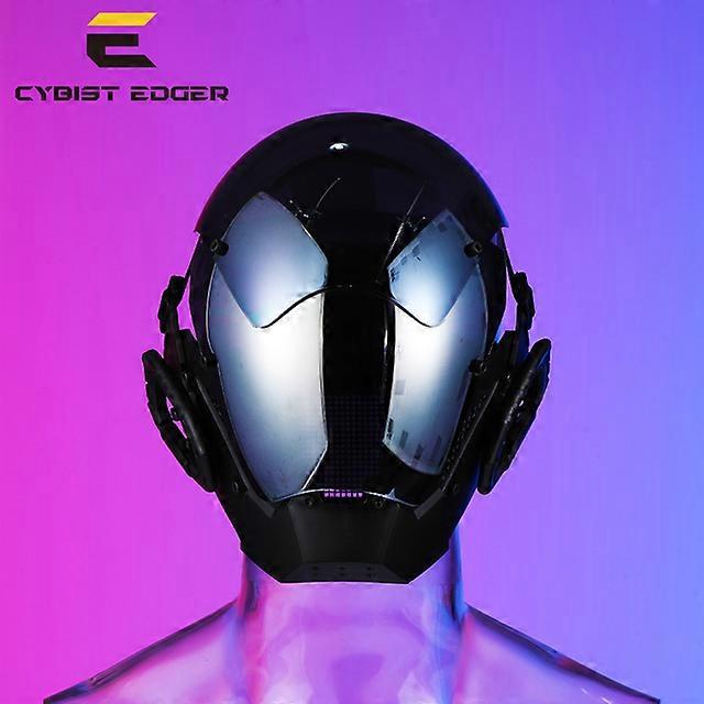 Cyberpunk Mask Cosplay Wear Futuristic Cool Plastic Mirror Helmet for CQB Mechanical Style Science Fiction Halloween Party Gift