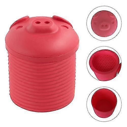 Bacon Bin Grease Strainer & Collector | Red | Family Friendly Kitchen Tools | Fun & Functional Silic