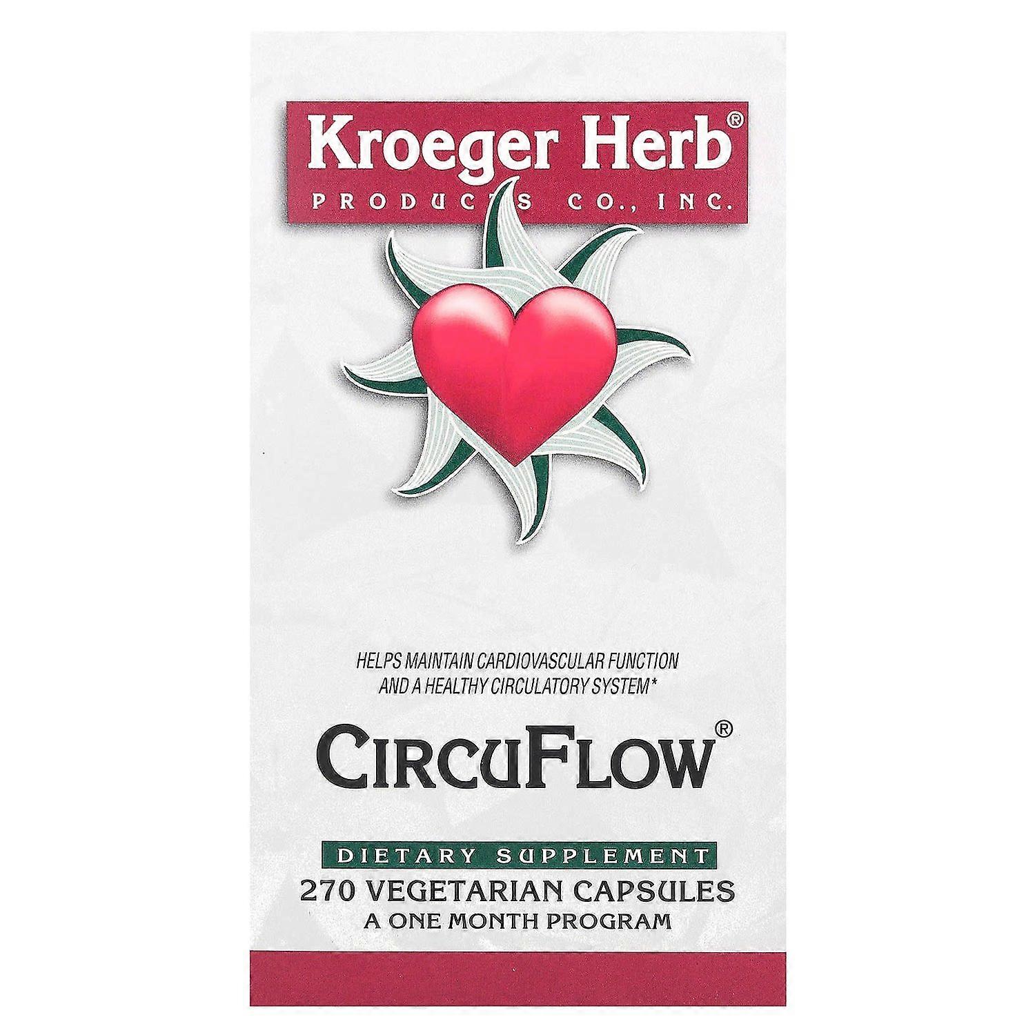 Kroeger Herb Co, CircuFlow, 270 Vegetarian Capsules
