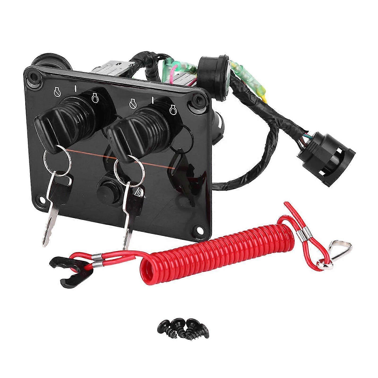 Outboard dual engine key switch panel 6k1-82570-0 for assembly