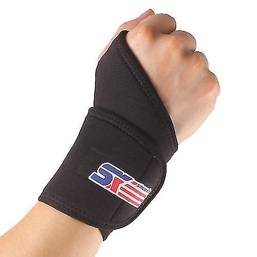 2* Exercise Machine Equipment Sets Sx502 Monolithic Sports Gym Elastic Stretchy Wrist Joint Brace Support Wrap Band Guard Protector Thumb Loop Black