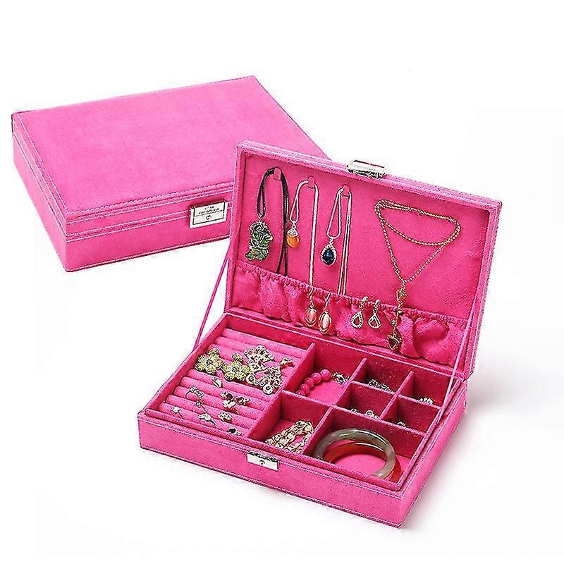 Samtschmuck-Aufbewahrungsbox mit großer Kapazität