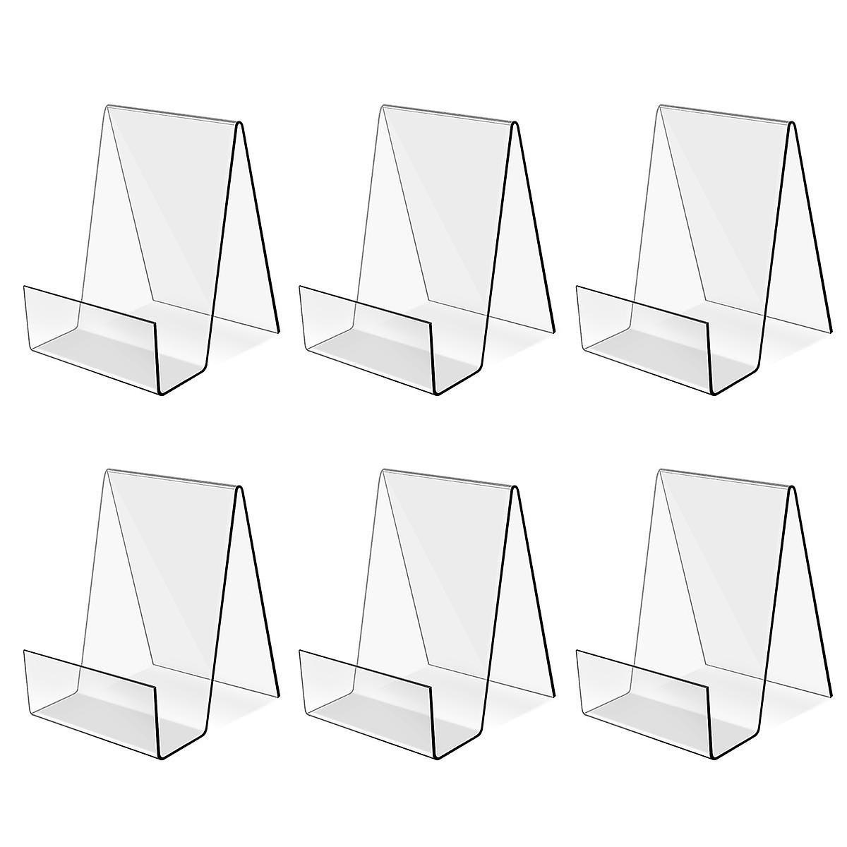 6PACK Acrylic Book Stand for Displaying Picture Albums, (Small)