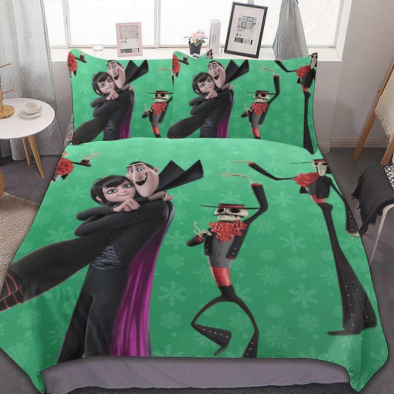 d452 Hotel Transilvânia 2 3 Peças Conjuntos de Cama Conjuntos de Edredom Macio Decoração Presentes de Quarto Com 1 Capa de Edredom 2 Fronhas fv452