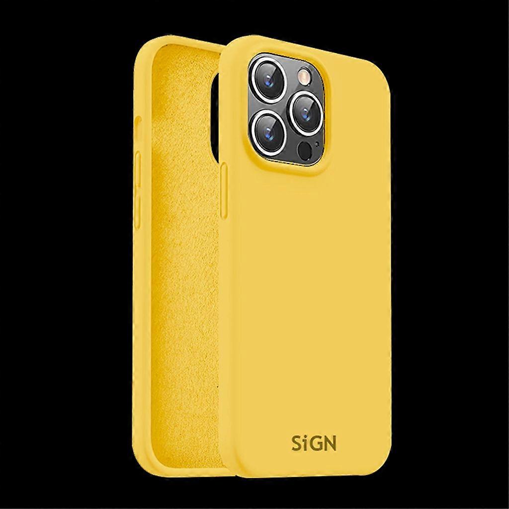 Liquid Silicone Case for iPhone 15 Pro Max - Yellow