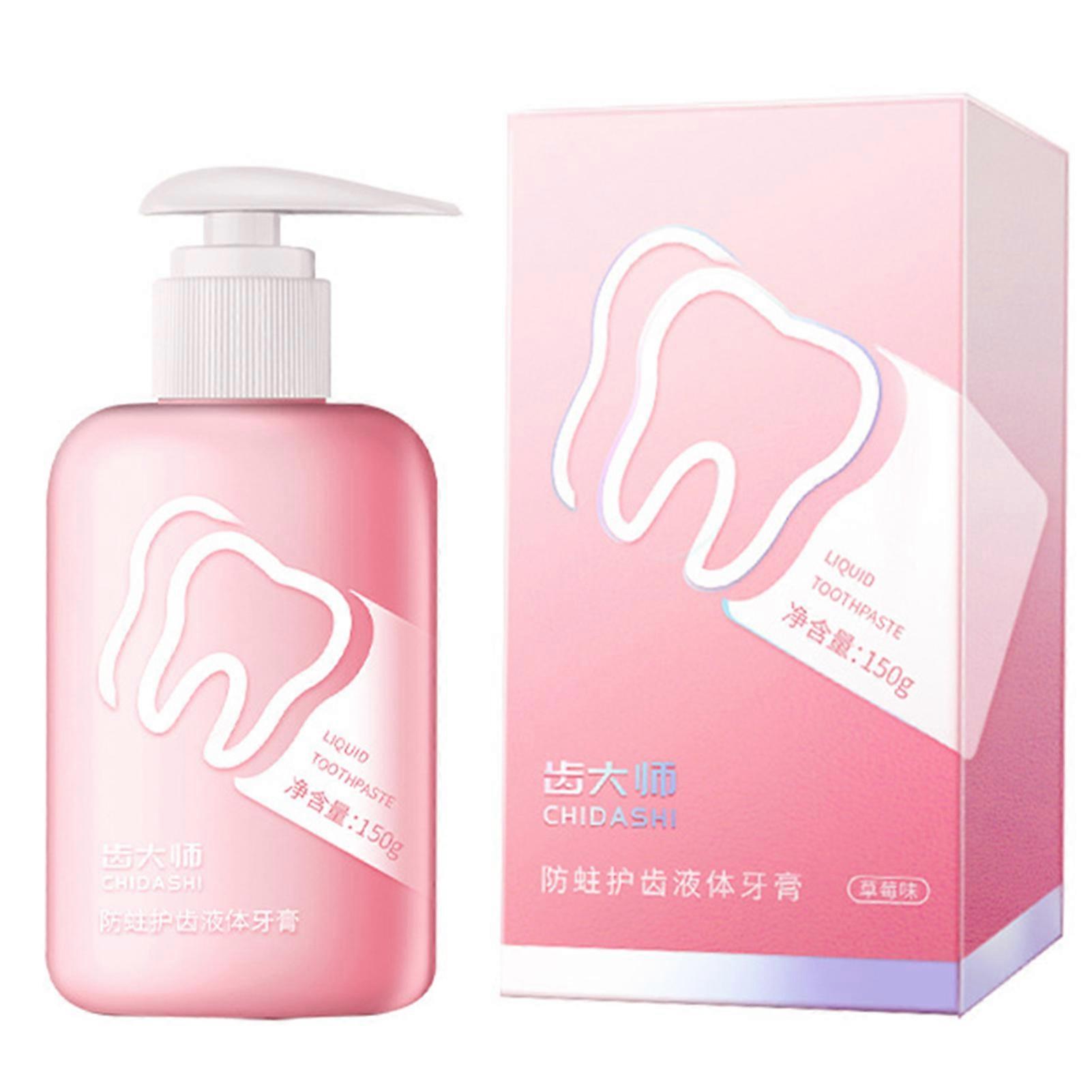 Anti-Cavity Toothpaste Liquid Pressing Toothpaste Strawberry Flavor Teeth Care