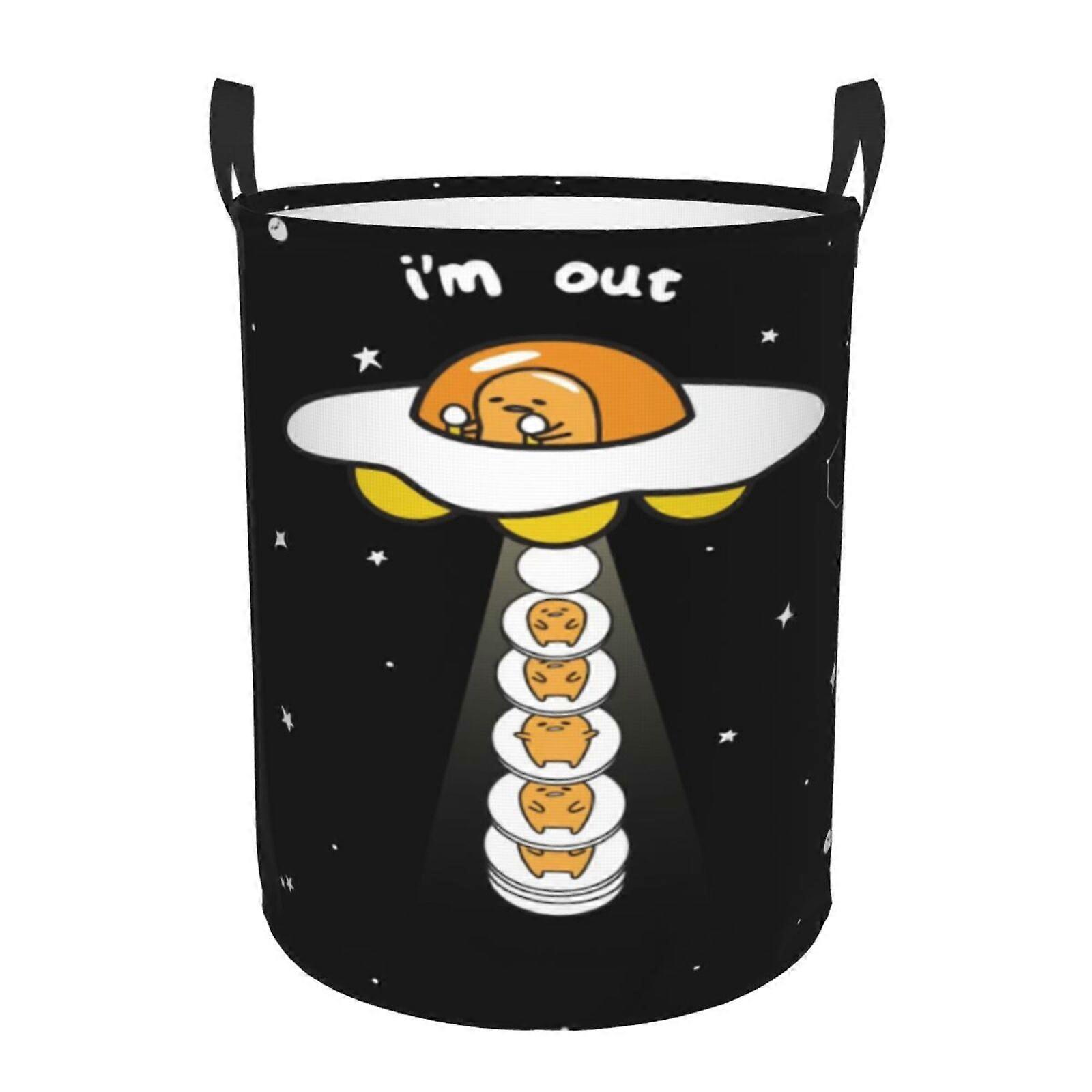 Gudetama 3d γραφικά φλόγα καλάθι πλυντηρίων φωτιά φλόγα ρούχα εμποδίζουν την αποθήκευση με λαβή-SYS28152